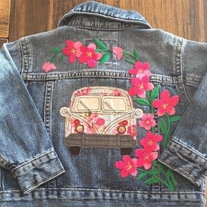 Childrens Place HIPPIE FLOWER Baby REPURPOSED DENIM JEAN JACKET